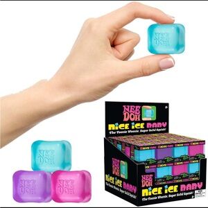 Schylling Nee Doh Nice Cube NeeDoh Ice Baby Stress 3 Pack Needoh Sensory Toy